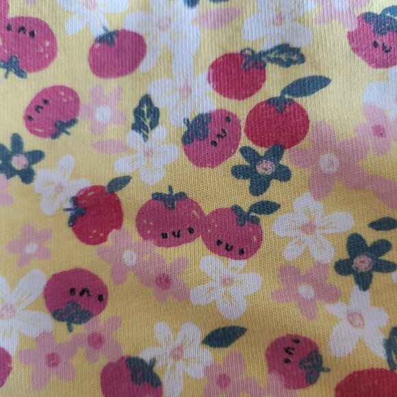 Souris Mini Girls 12Y Pajama Set Yellow Strawberry Print Tank & Shorts Cotton - Picture 7 of 7